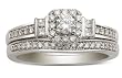 14K White Gold Diamond Wedding Set - 0.50 Ct.