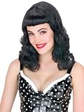 Pin Up Black Wig 1950 Fifties Rockabilly Theatre Costumes