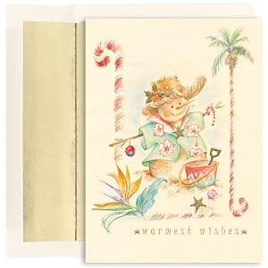 Tropical Snowman Tropical Holiday Cards -
