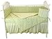 Tadpoles Dot and Stripe 4 Piece Crib Set, Green