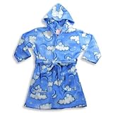 Tag Apparel - Girls Fleece Clouds Robe, Blue