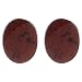 Sterling Silver Genuine Mahogany Obsidian Oval Clip On Earrings - Artisan Handcrafted in Mexico