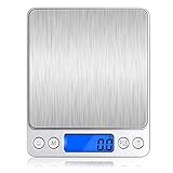 [デジタルスケール] LinGear Direct クッキングスケール キッチンスケール 計量機器 精密電子はかり スケール 計量範囲0.1g~3.0kg コンパクト 個数計量機能 風袋引き機能 収納