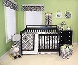 VERSAILLES B&W - 4 PC CRIB - BABY BEDDING SETS