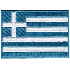 Greece Flag Embroidered Patch Greek Iron-On National Emblem