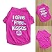 PanDaDa Puppy Small Pet Dog Cotton Blend T-shirt I GIVE FREE Printed Tee Shirt Rose XXS