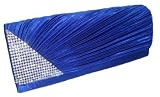 STUNNING SATIN DIAMANTE CLUTCH BAG PURSE EVENING BRIDE