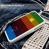 Rainbow Protective Case for iPhone 4 - BLACK - Free Expedited Shipping US