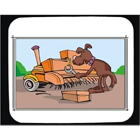 Mouse Pad with fixing, dog, wrench, combine, toolbox
