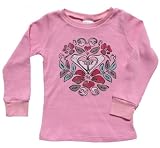 Roxy Pink Flower Thermal Long Sleeve Tee Size XL
