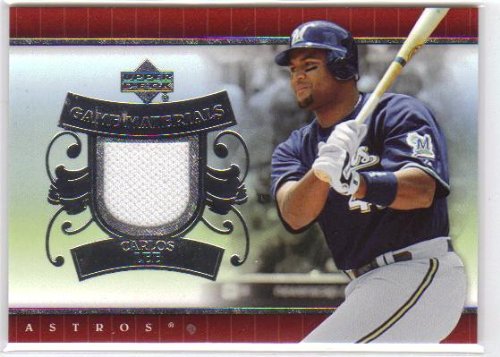 2007 Upper Deck UD Game Materials UD-CL Carlos Lee Houston Astro (Piece of Authentic Game Used Jersey - Baseball Cards)