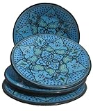 Le Souk Ceramique Sabrine Design 11-Inch Dinner Plates, Set of 4