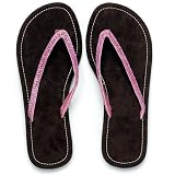 Wedding Favors - Chocolate Brown Large Faux Suede Flip Flop Sandal