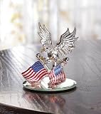 AMERICA PATRIOTIC PRIDE USA EAGLE STATUE GLASS FIGURINE
