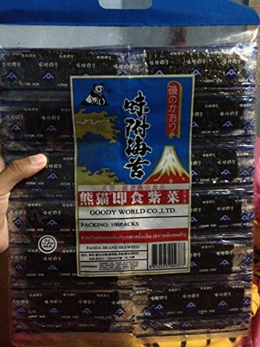 Nori Seaweed Snack Panda brand 100 Packs - Fat Free.