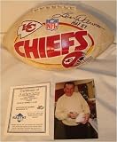 Len Dawson Autographed/Hand Signed Kansas City Chiefs Fotoball Football with HOF 87 Inscription