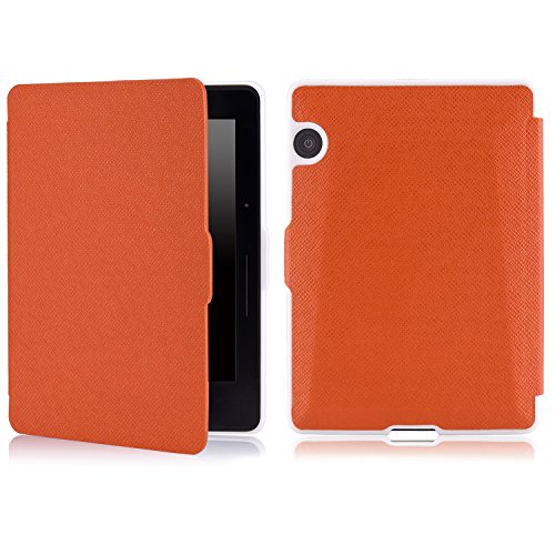 MoKo Case for Amazon Kindle Voyage - Ultra Slim Lightweight Smart-shell Stand Cover Case for Amazon Kindle Voyage 6", ORANGE