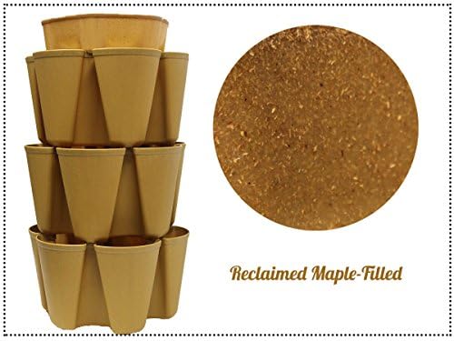 Large 3 Tier GreenStalk Stackable Planters with Slow Drip Watering System Made in USA with Reclaimed Wood