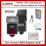 Flash Kit For Canon EOS 30D Digital SLR Camera Bundle Includes Vivitar DF-2 ....