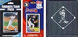 MLB Atlanta Braves Licensed 2010 Topps Team Set and Favorite Player Trading Cards Plus Storage Album