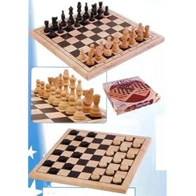 Wooden Chess and Checkers Set by Toysmith by Toysmith