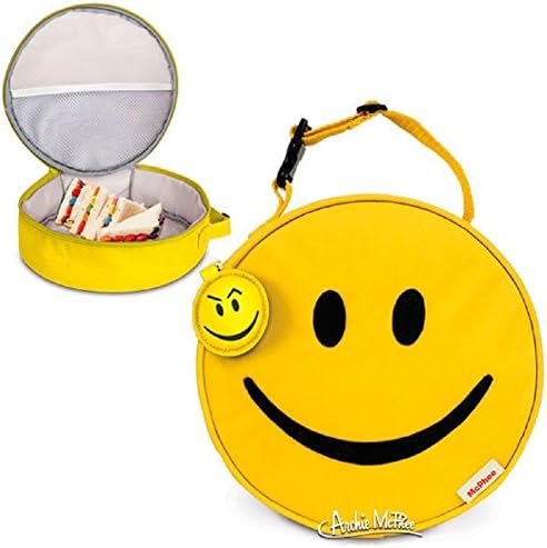 Yellow Smiley Face Soft Insulated Lunch Bag Tote