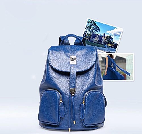 Ms. leather shoulder bag Korean version of casual travel backpack shoulder bag female leather college wind schoolbag