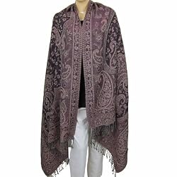 Shawls for Women Jamawar Wool Outerwear 80 x 40 inches