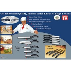 Click here to buy Chef Tony's Ultimate Series V - 9 PC Knife Set by Tvtimedirect.