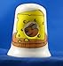 Porcelain China Thimble -- Peephole Style -- Mouse in Cheese