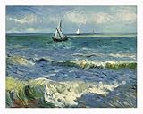 Seascape At Saintes Maries By Van Gogh 12x16 Canvas Art Print