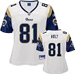 Torry Holt White Reebok Replica St. Louis Rams Women's Jersey