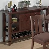 Jofran Dining Server with Wine Rack in Muir Oak