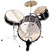 Percussion Plus 3-Piece Black Junior Kids Drum Set/Kit