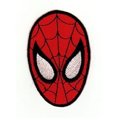 Aufn�her B�gelbild Aufb�gler Iron on Patches Applikation Spiderman Kopf Face