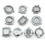 Generic 10 Assorted Styles Quartz Watch Faces Findings For Jewellery Bracelets Making