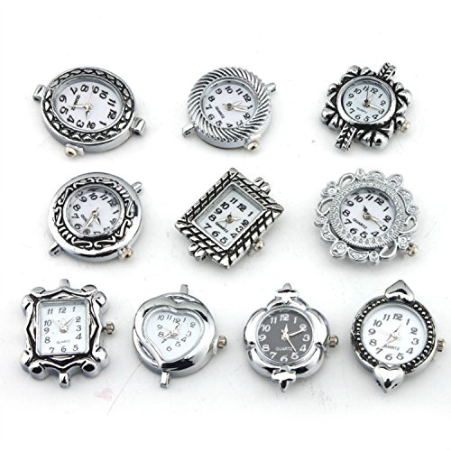 Generic 10 Assorted Styles Quartz Watch Faces Findings For Jewellery Bracelets Making