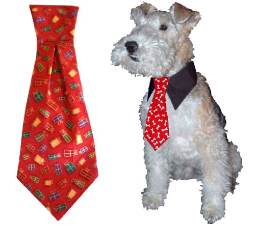 Calvin K-nine Holiday Necktie with Xmas Presents Small Calvin K-nine Holiday Necktie with Xmas Presents Small