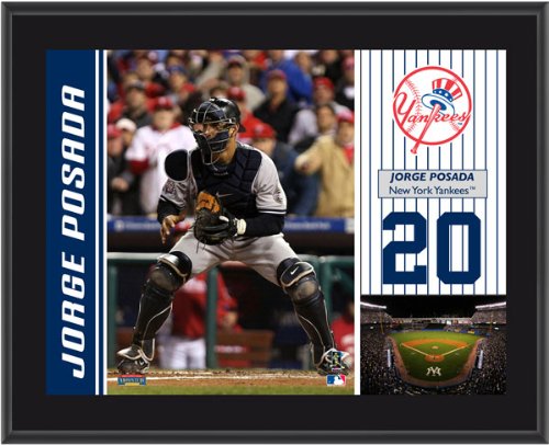 Jorge Posada Plaque | Details: New York Yankees, Sublimated, 10x13, MLB Plaque