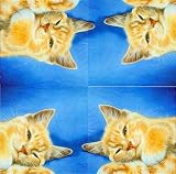 Motiv-Serviette Dozy Cat - einzeln - Colourful Life