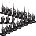 Retevis H-777 2 Way Radios UHF Long Range 16CH Emergency Portable Walkie Talkies Set (20 Pack) with USB Charging Base