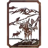 22 Lazart Metal Wall Art Wall Decor - Moose Trail (Framed) by 