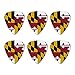 Maryland State Flag Novelty Guitar Picks Medium Gauge - Set of 6