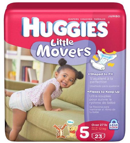 Huggies Little Movers Diapers Jumbo Pack Size 5 27 + lbs -- size: size 5