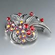 Leaf January Birthstone Swarovski Crystal Brooches & Pins