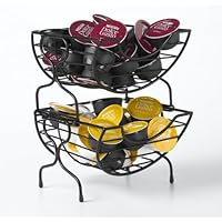 Single Serve Coffee Baskets - Stackable Set of 2 in Black