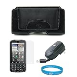 Marqee Horizontal Leather Carrying Pouch Cover Case with Fixed Belt Clip fo ....