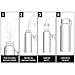 Large Thermos, 40 Ounce Tumbler, Stainless Steel Beverage Bottle, Double Walled Vacuum Insulated Coffee Thermos, Includes Tea Infuser and Cleaning Brush, (White)