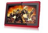 FastTouch(TM) 7'' Tablet PC 4GB - RED, Allwinnwer A13 Boxchip Cortex A8 Android 4.1, 512MB Ram, Multiple Touch Capacitive Scree, WiFi, Camera, Skype, Netflix Movies