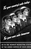 US Armed Services (Recruiting Women, 1944) Art Poster Print - 13x19